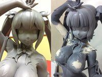 【ダンまち】銀十字社「ヘスティア 1/2スケールフィギュア」原型製作中の画像