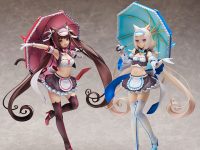 【ネコぱら】ミメヨイ「ショコラ レースクイーン ver.」「バニラ レースクイーン ver. 」フィギュア 予約開始の画像