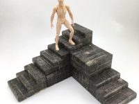 【可動フィギュア用に】「ダンジョン風階段セット」ペパクラ 開発中【ミニチュア】の画像