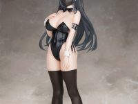 FOTS JAPAN「黒バニー後輩ちゃん illustrated by イコモチ」フィギュア 予約開始、素顔とマスクver.ありの画像